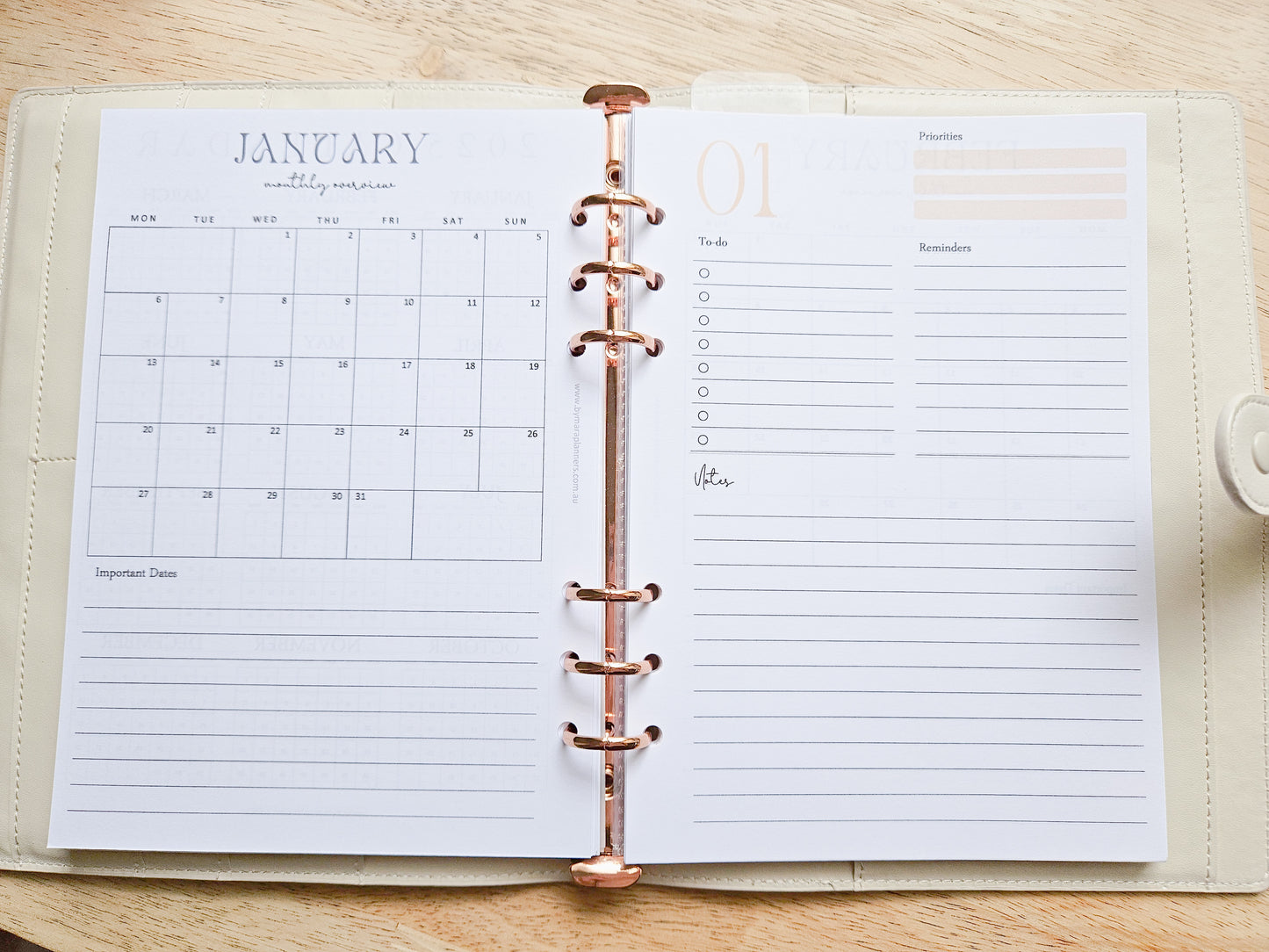 2025 Monthly Overview| Planner inserts | A5