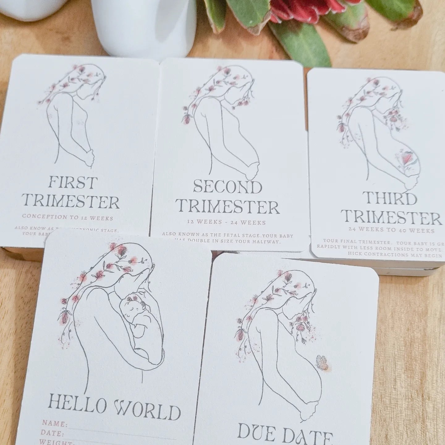 43 Pregnancy Milestone Cards