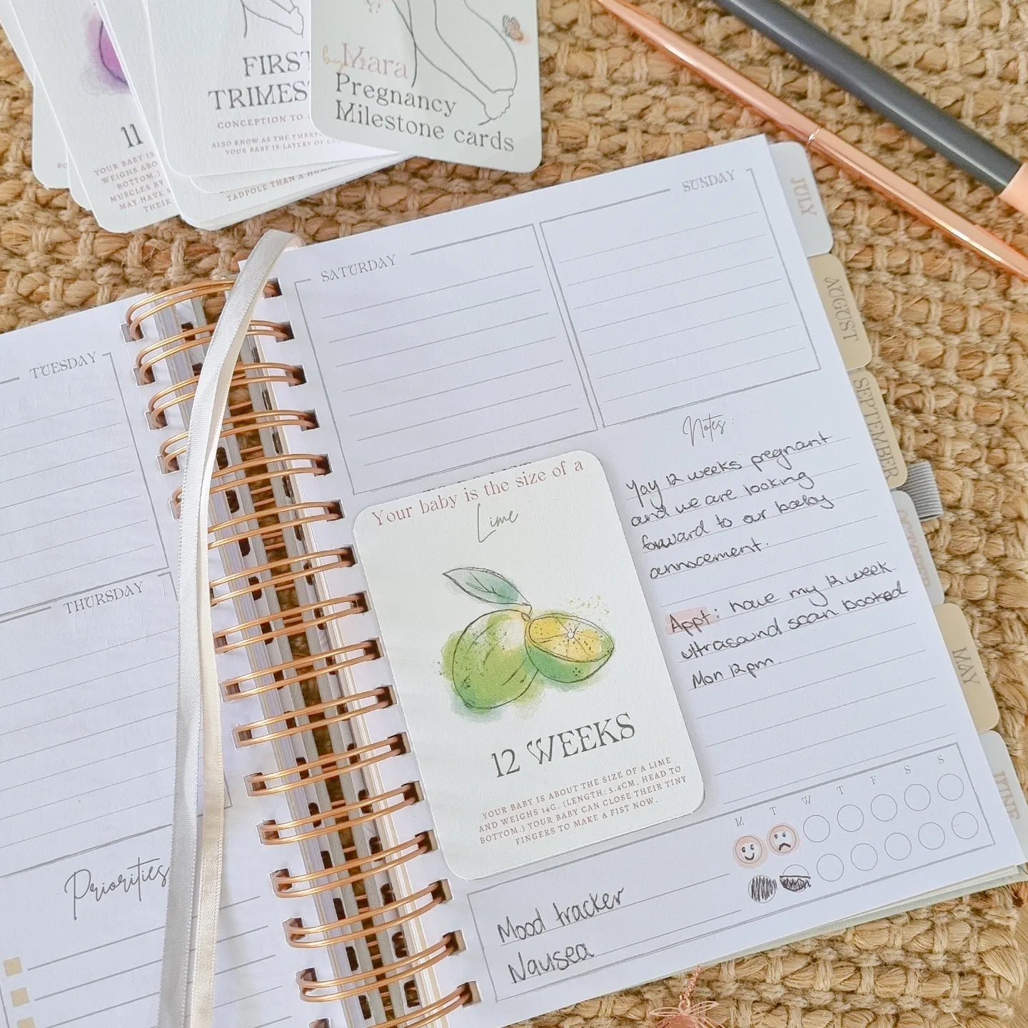 43 Pregnancy Milestone Cards