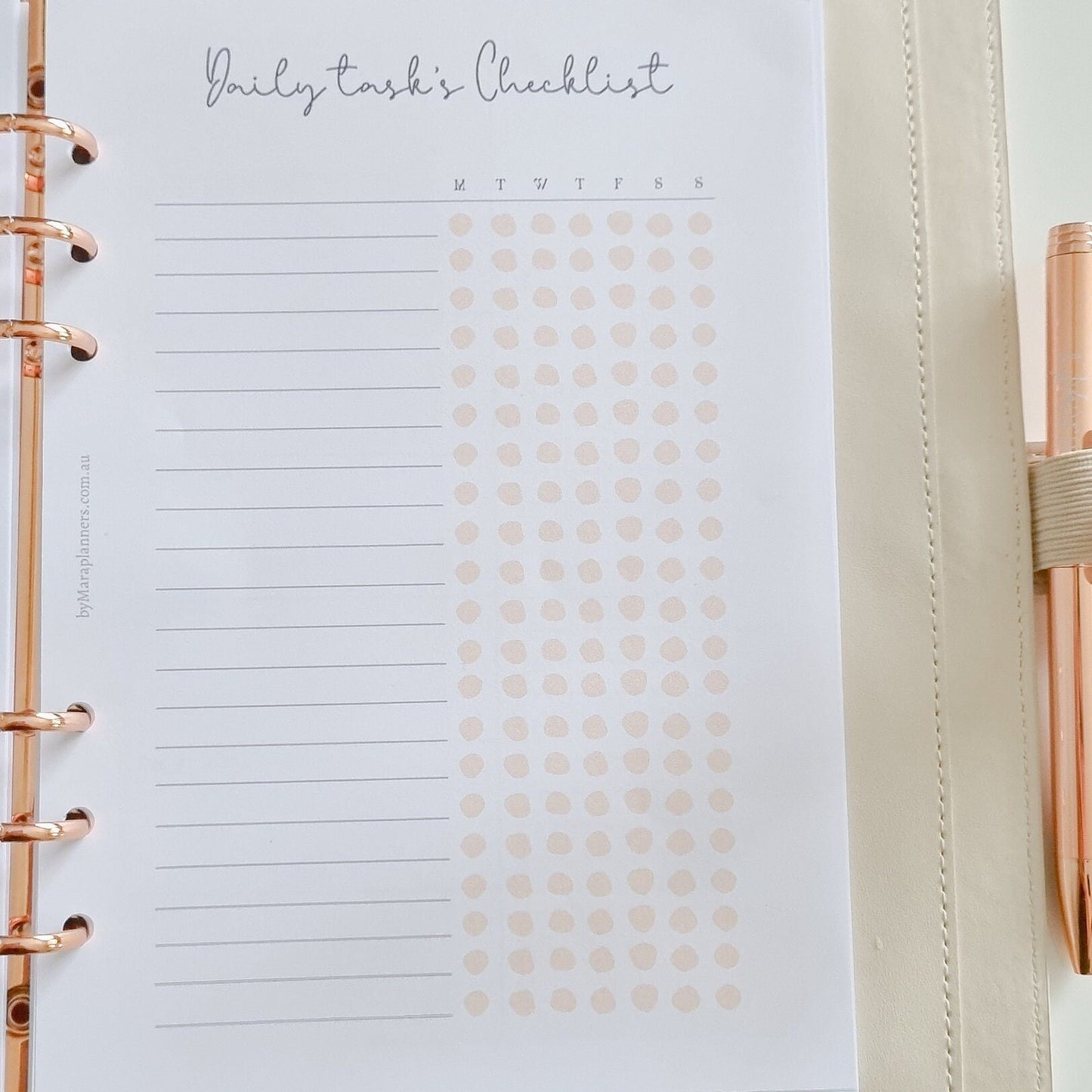 Daily task Checklist Inserts | A5