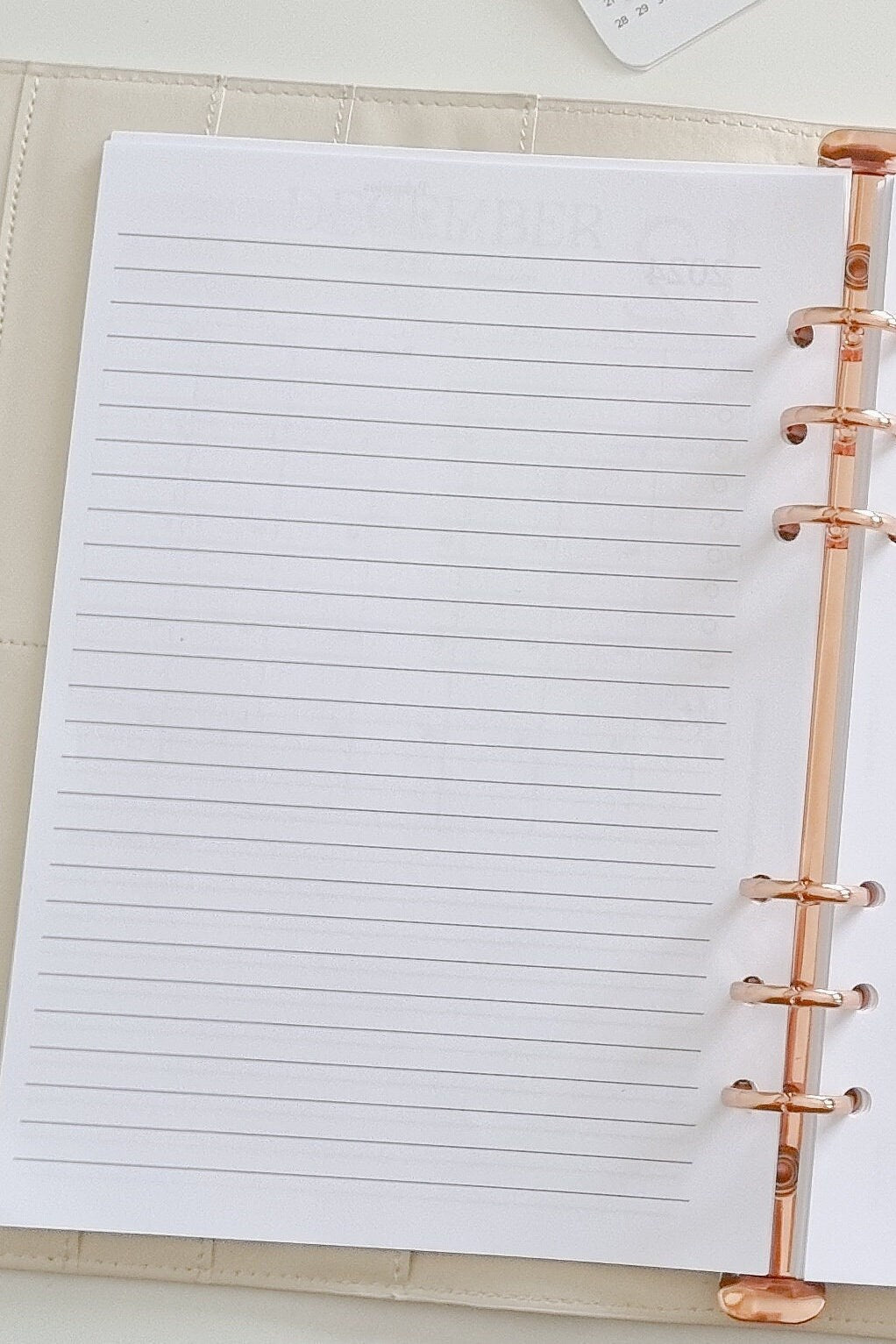 2025 Month on one page | A5 planner inserts