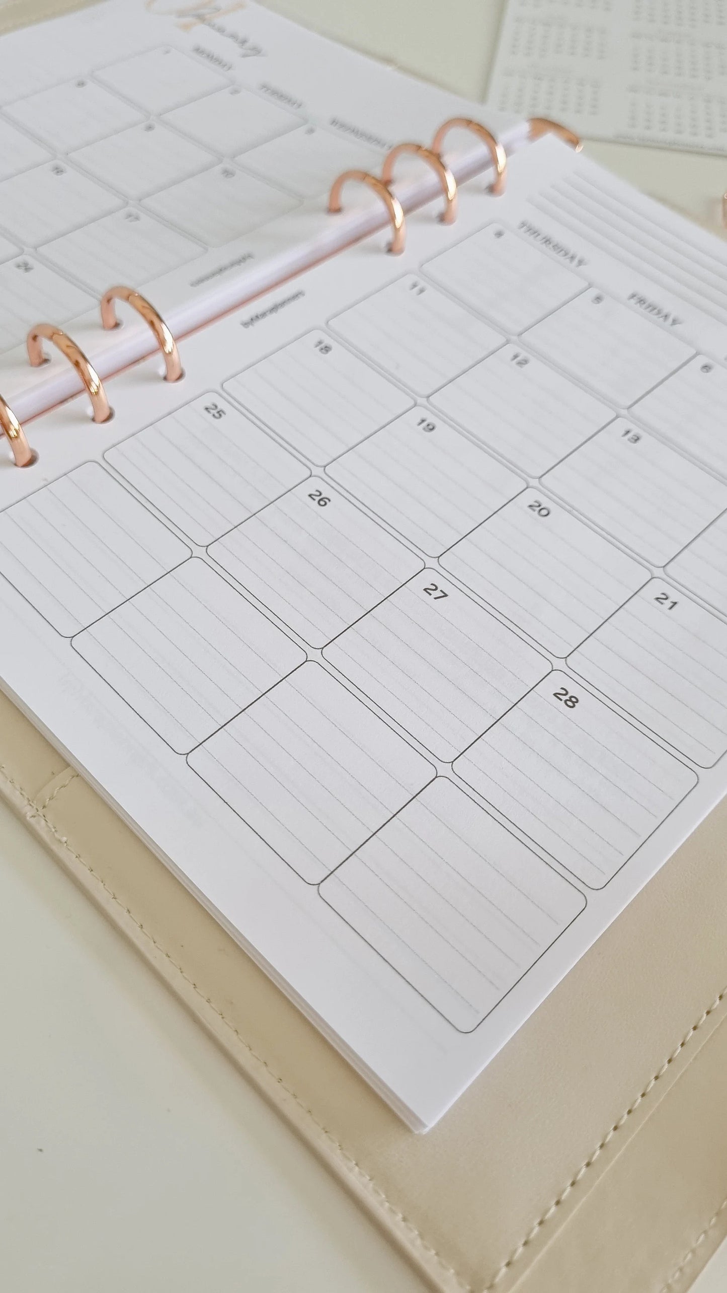 2025 Month on Two pages | Planner inserts | A5