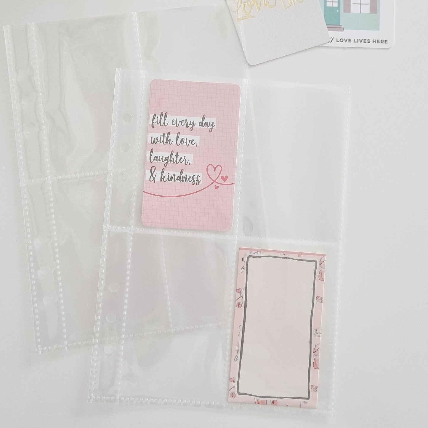Clear Card Pockets |A5 planner pockets
