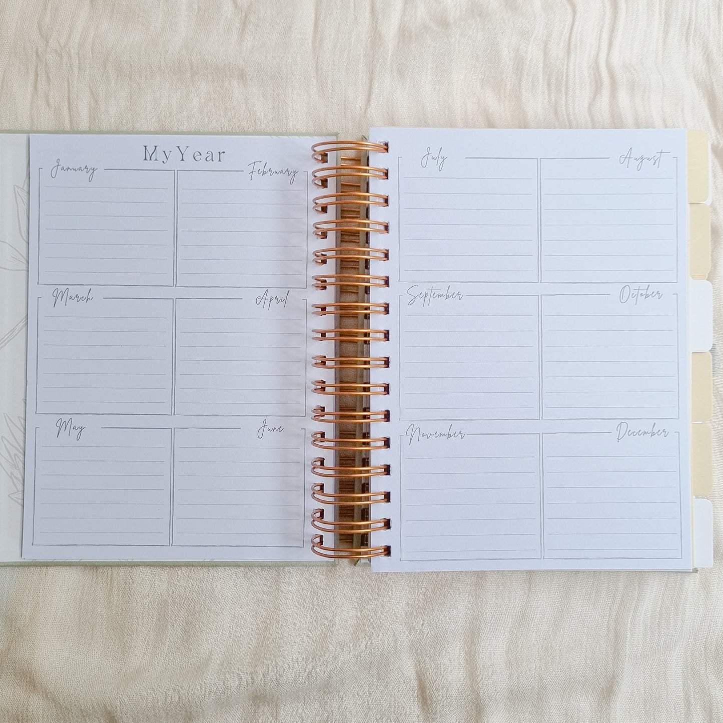 Undated Weekly Planner