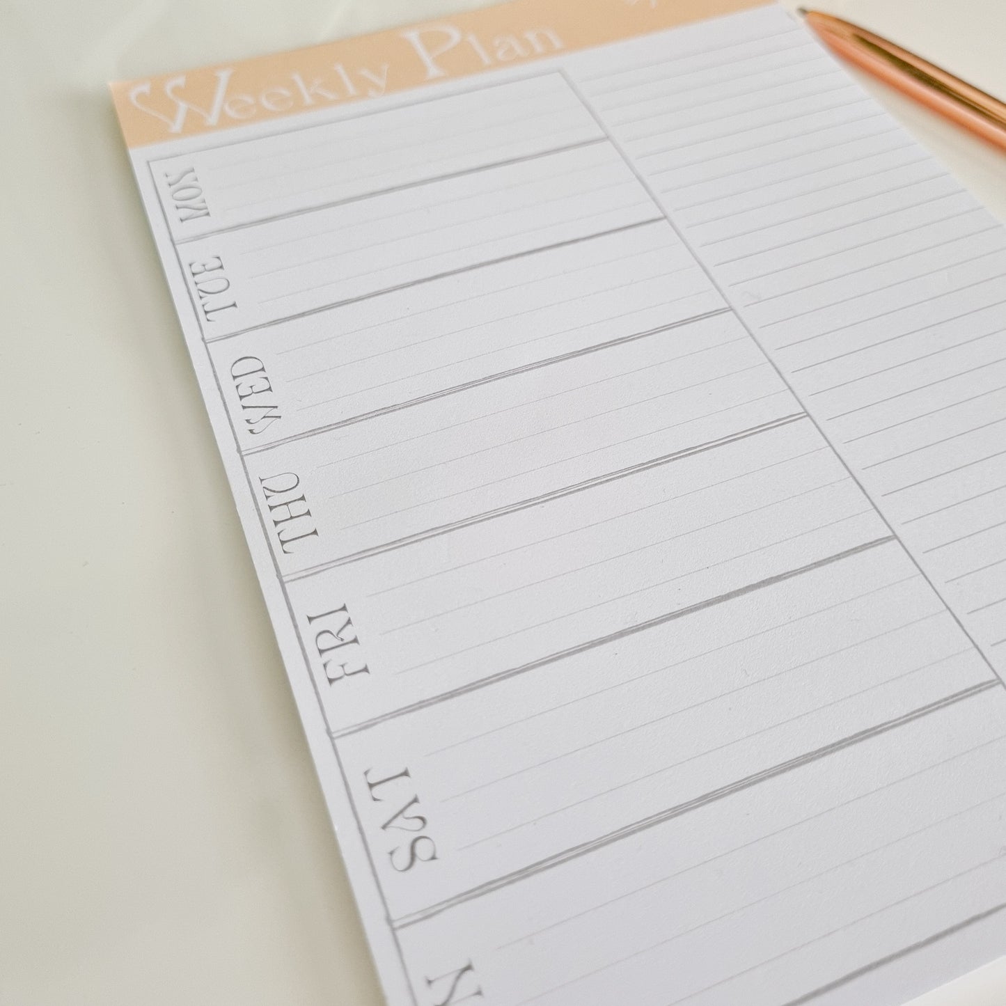 A5 Weekly Plan notepad