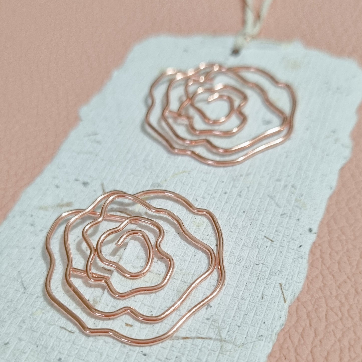 paper clips come on a handmade paper backing tag