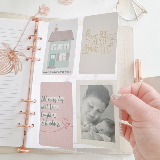 Clear Card Pockets |A5 planner pockets