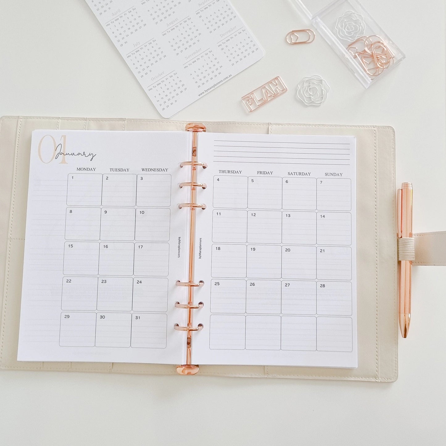 Luxurious 6 ring Planner Cover| A5