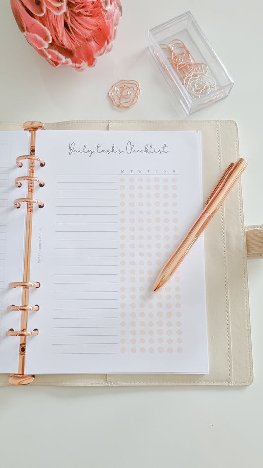 Daily task Checklist Inserts | A5