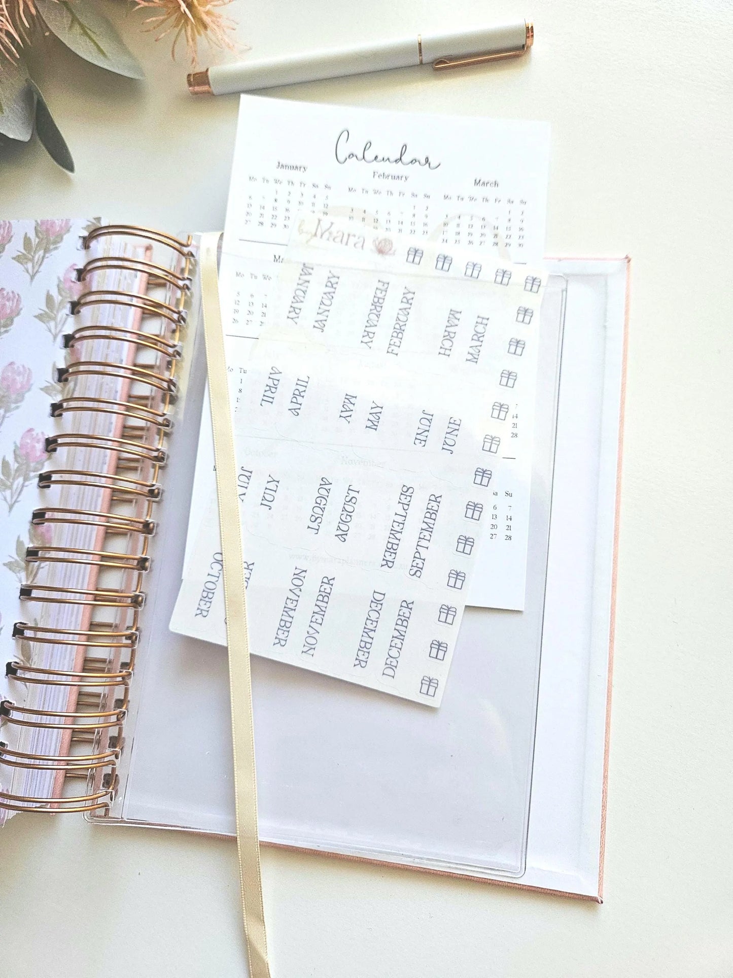 Pink A5 Undated Planner