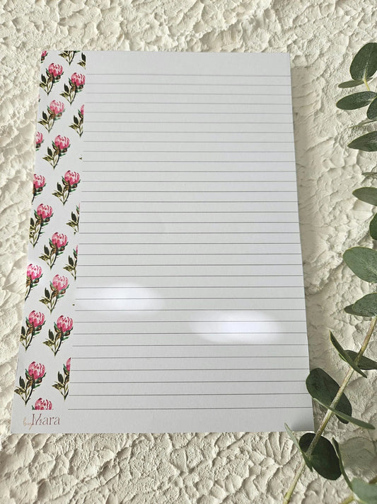 Soft Protea pattern, A5 Notepad