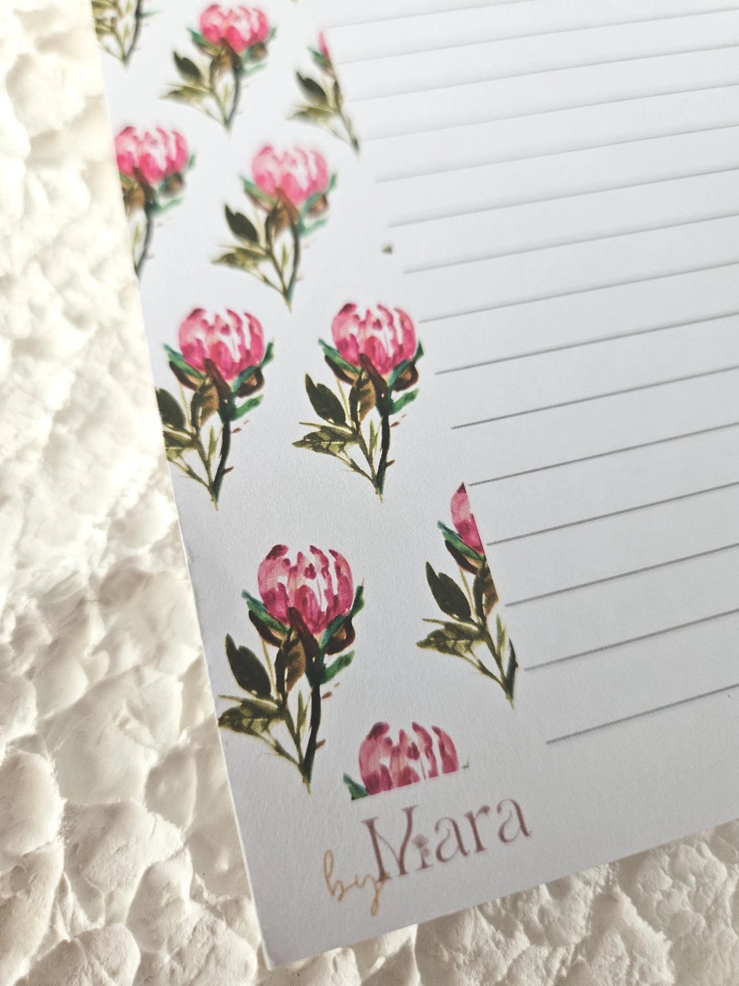 Soft Protea pattern, A5 Notepad
