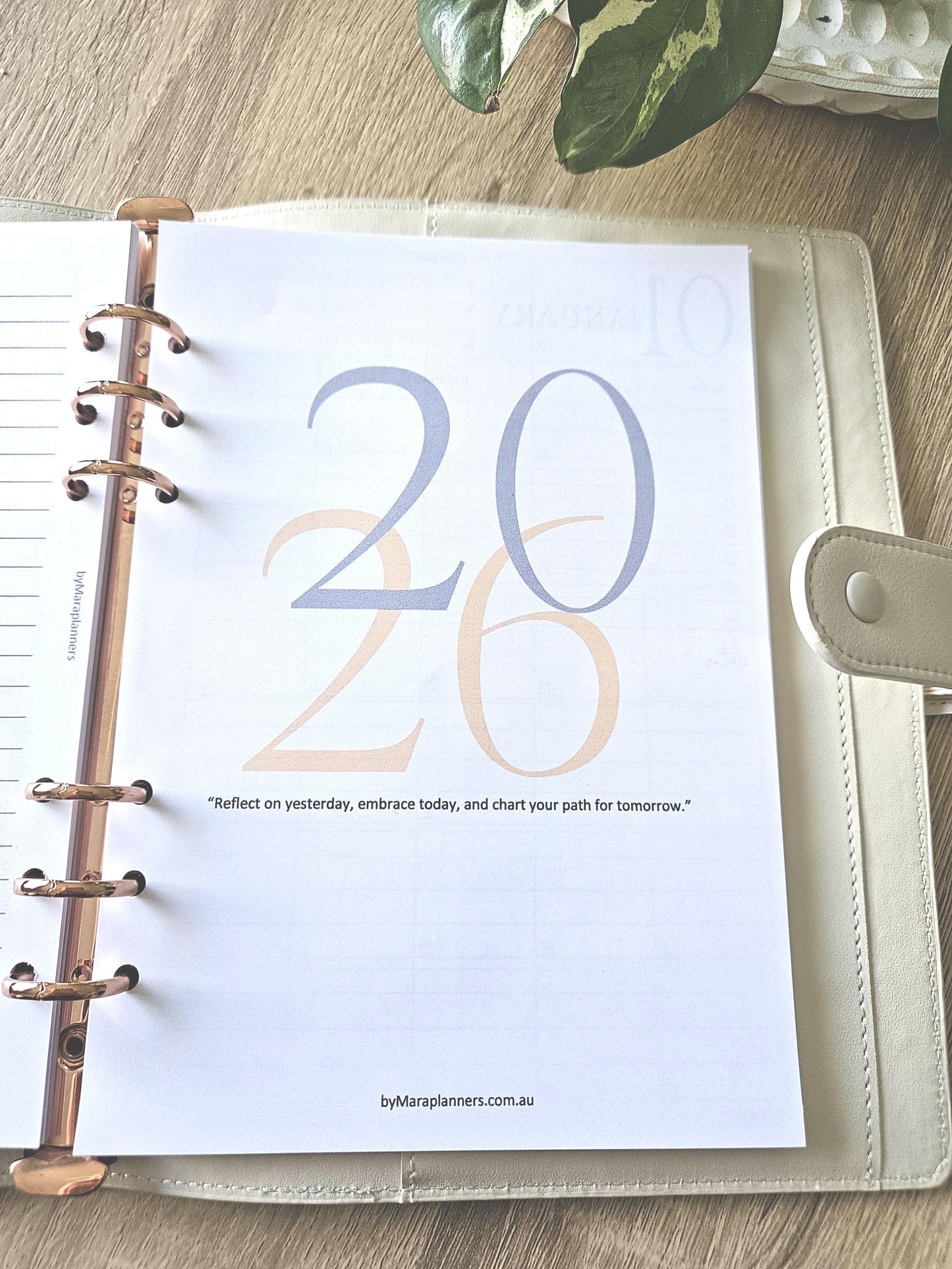 2026 Month on one page | A5 planner inserts