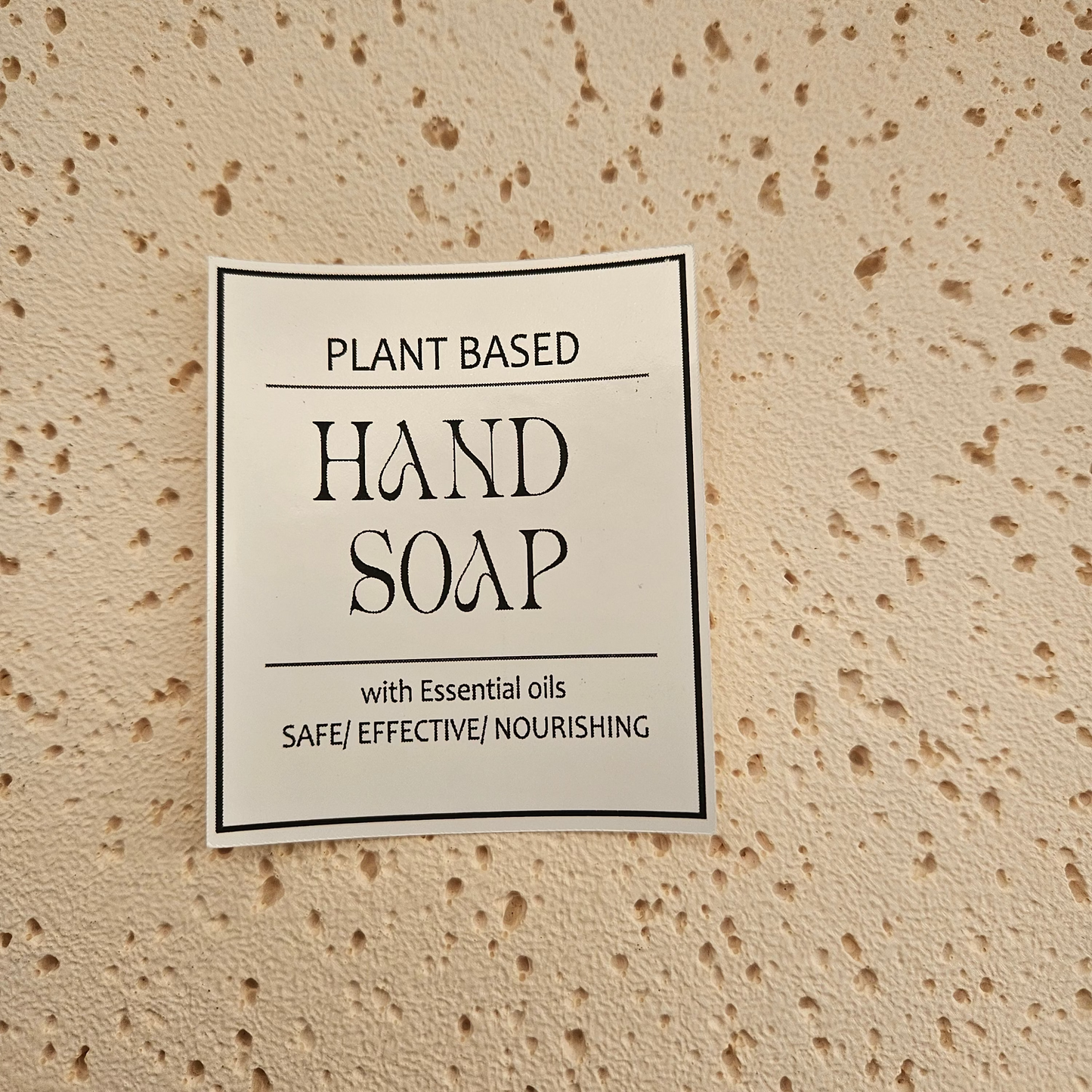 Plant-based hand soap label  perfect for essential oils