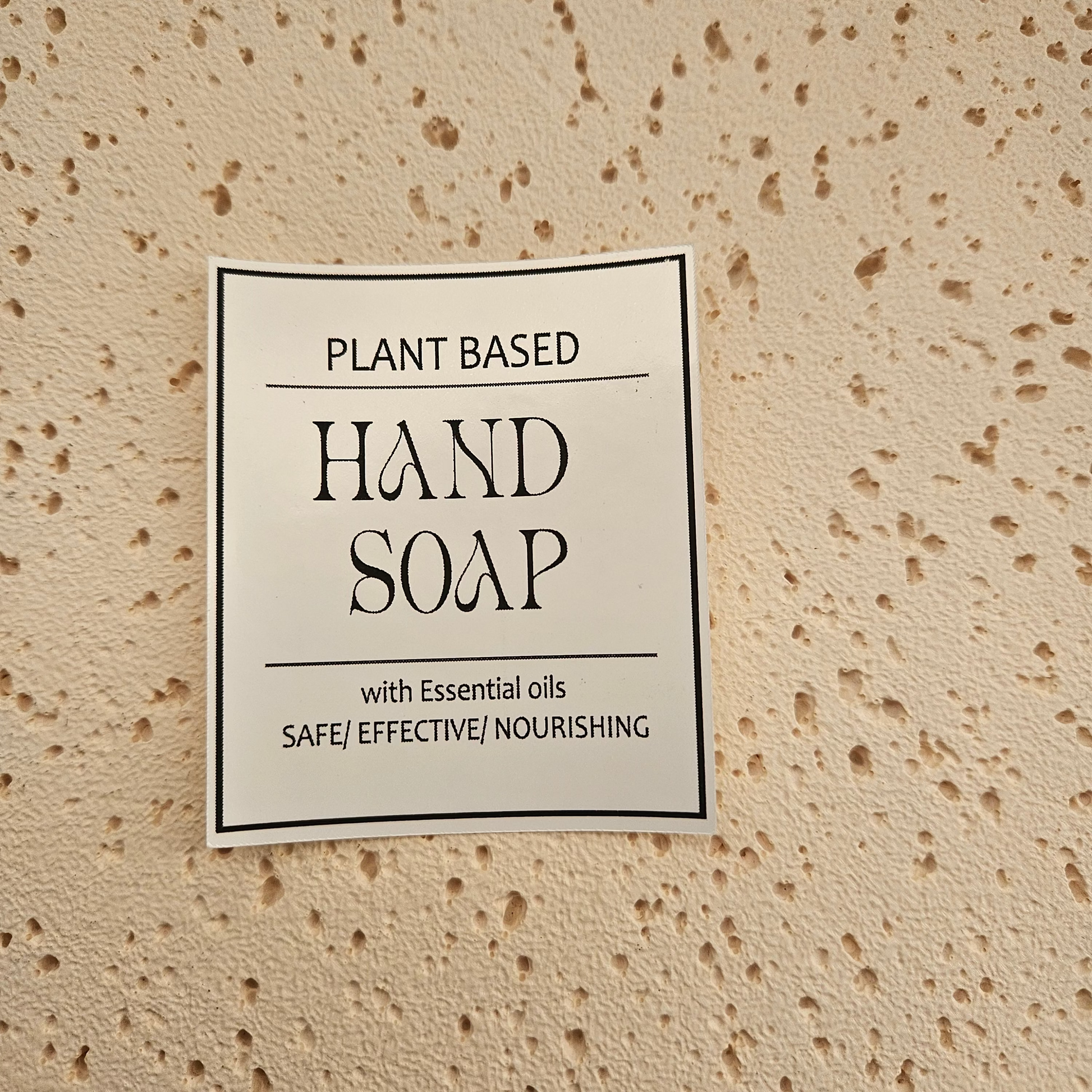 Plant-based hand soap label  perfect for essential oils