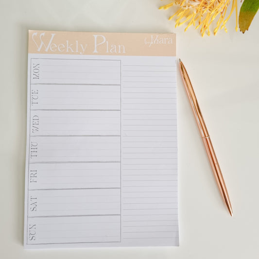 A5 Weekly Plan notepad