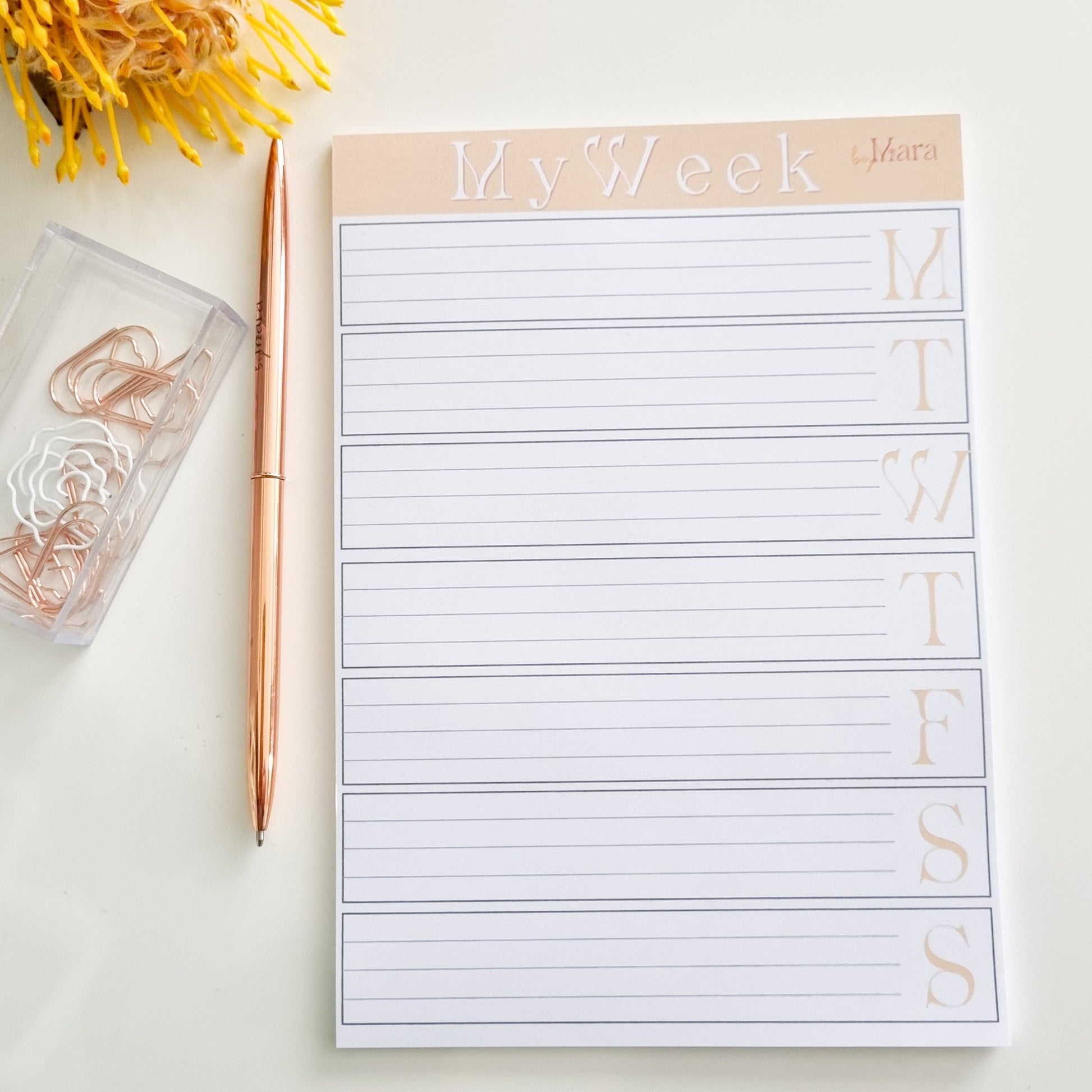 A5 My Week Notepad | Weekly Planning Pad | ByMara Australia ...